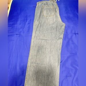 Torrid Blue Straight Wide Leg Jeans w/ drawstring and pockets- sz 2 (18)